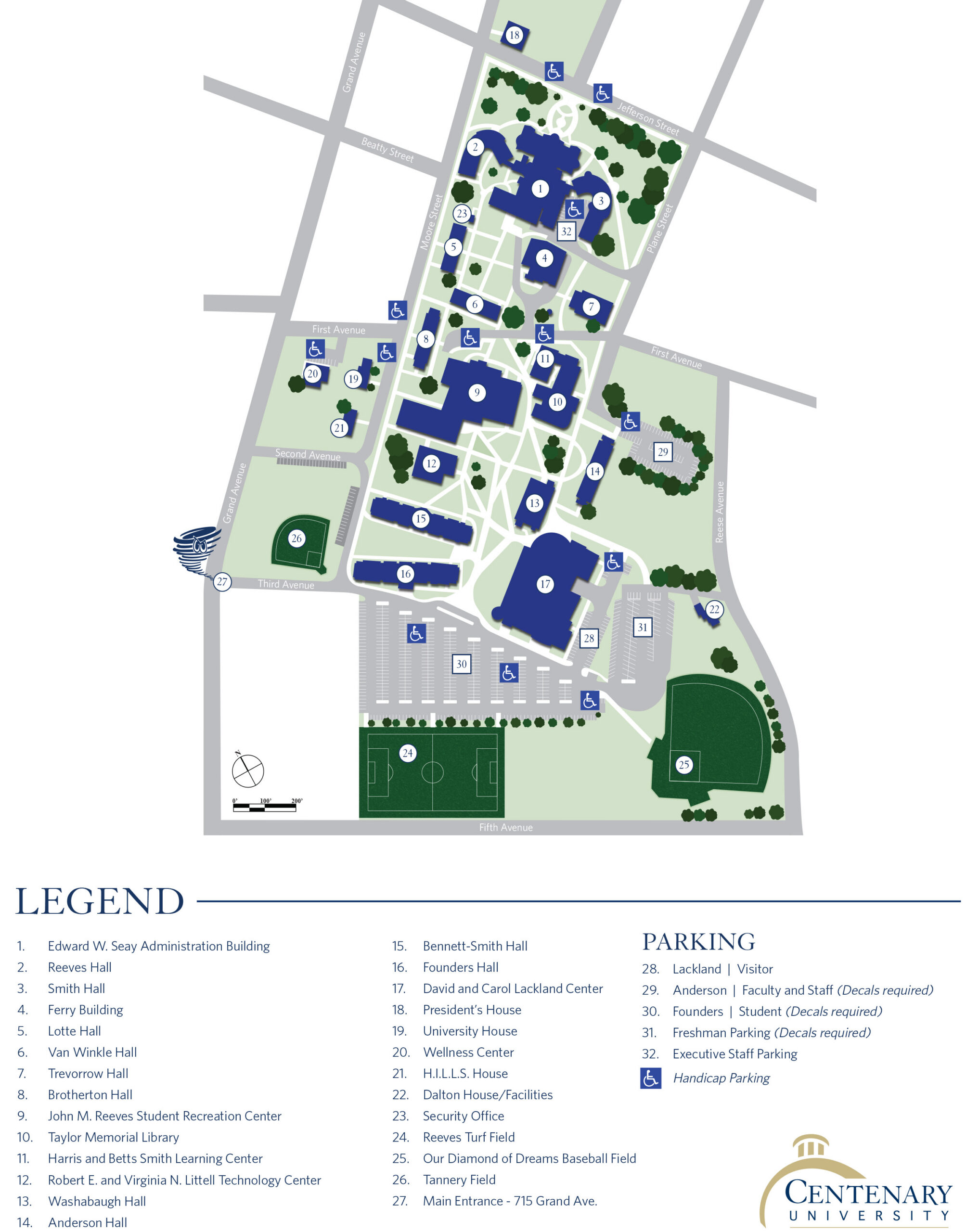 centenary university campus map centenary university campus map